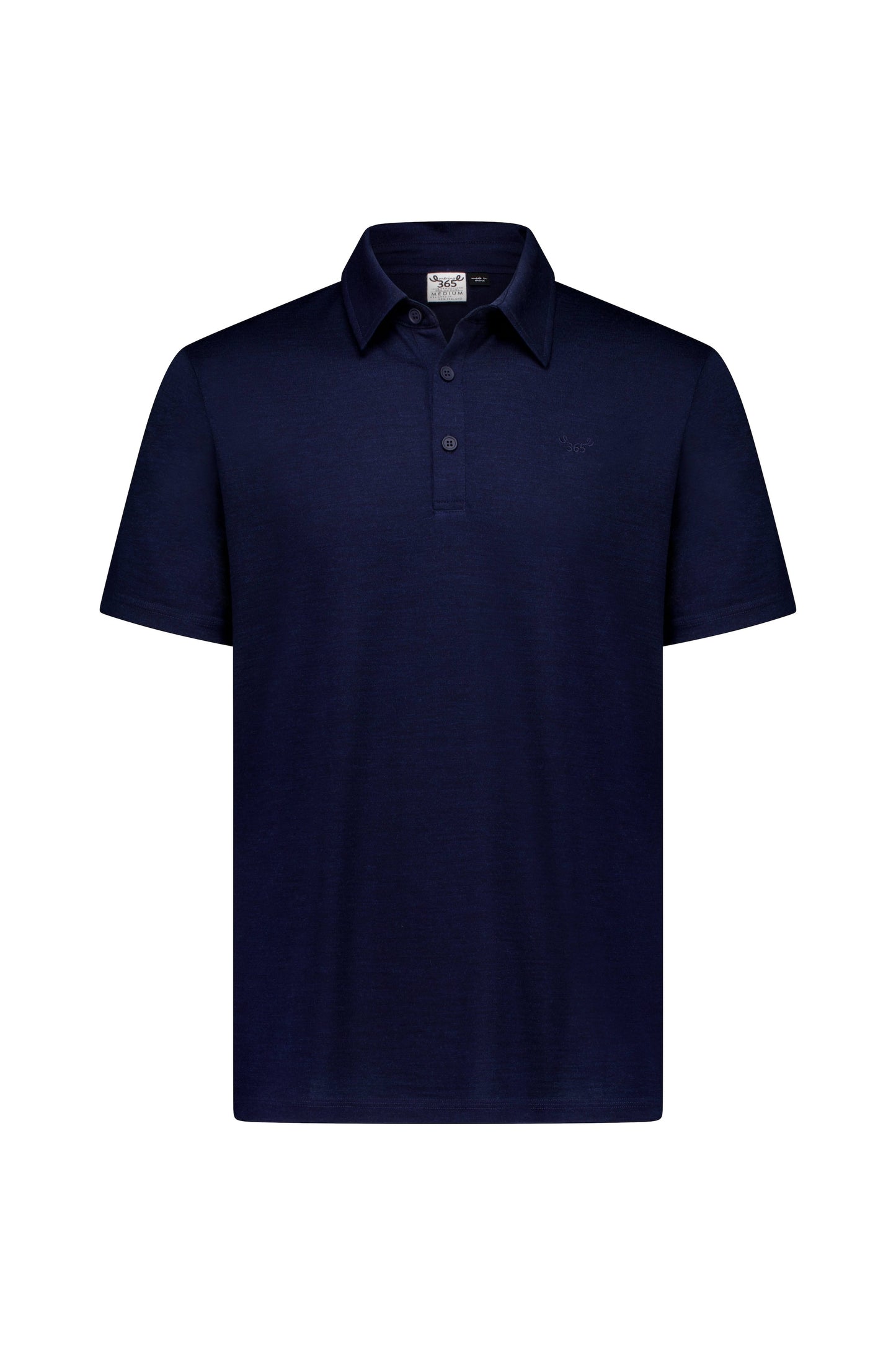 Men's Polo - 100% Merino Wool, Midnight Marle