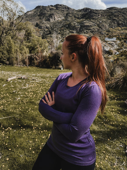 Women's OG Long Sleeve - 100% Merino Wool, Violet Smoke