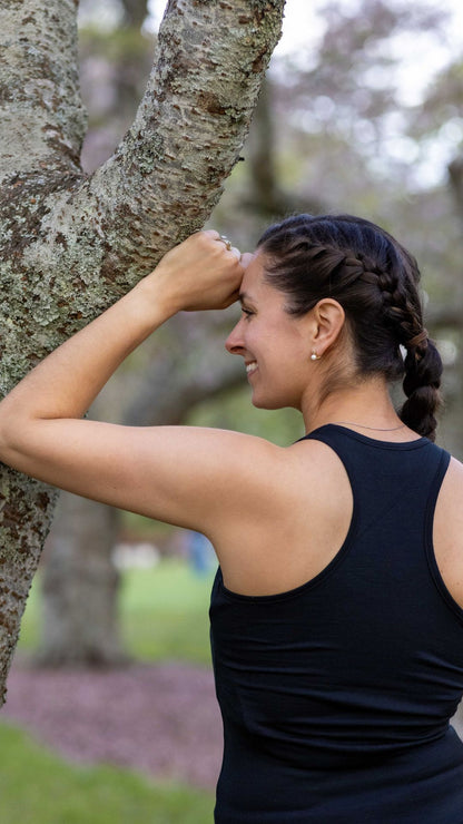 Women's Racerback Tank Top - Merino Blend, Black