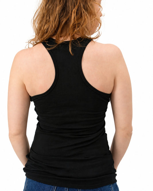 Women's Racerback Tank Top - Merino Blend, Black