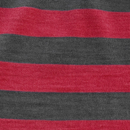 Men's Boxer Brief - 100% Merino Wool, Red Charcoal Stripe
