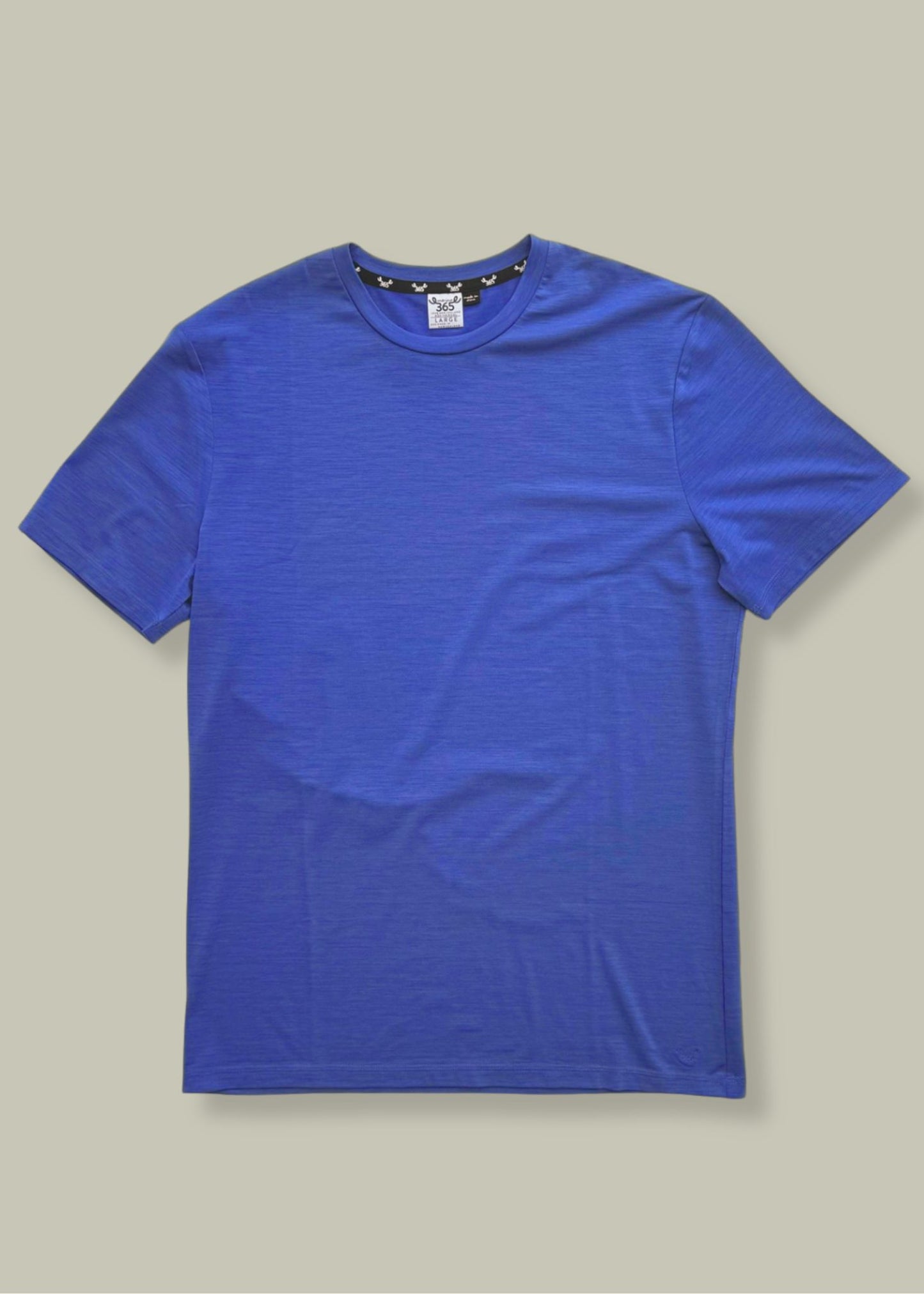 Men’s Crew Short Sleeve T-shirt – Merino Blend 180gsm, Sapphire Blue