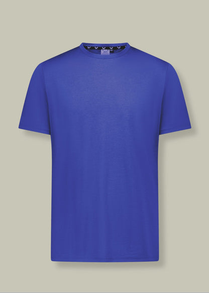 Men’s Crew Short Sleeve T-shirt – Merino Blend 180gsm, Sapphire Blue