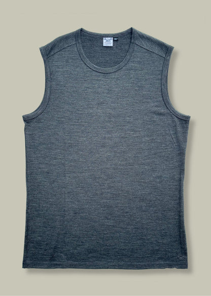 Men's Garage Tank Top - 100% Merino Wool, Slate Grey