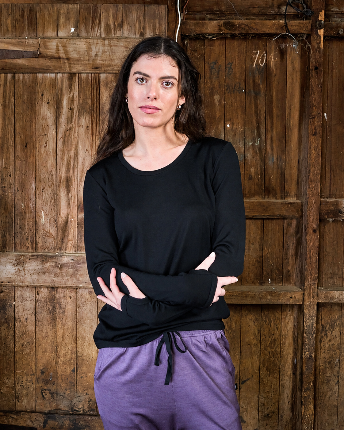 Women's OG Long Sleeve - 100% Merino Wool, Black