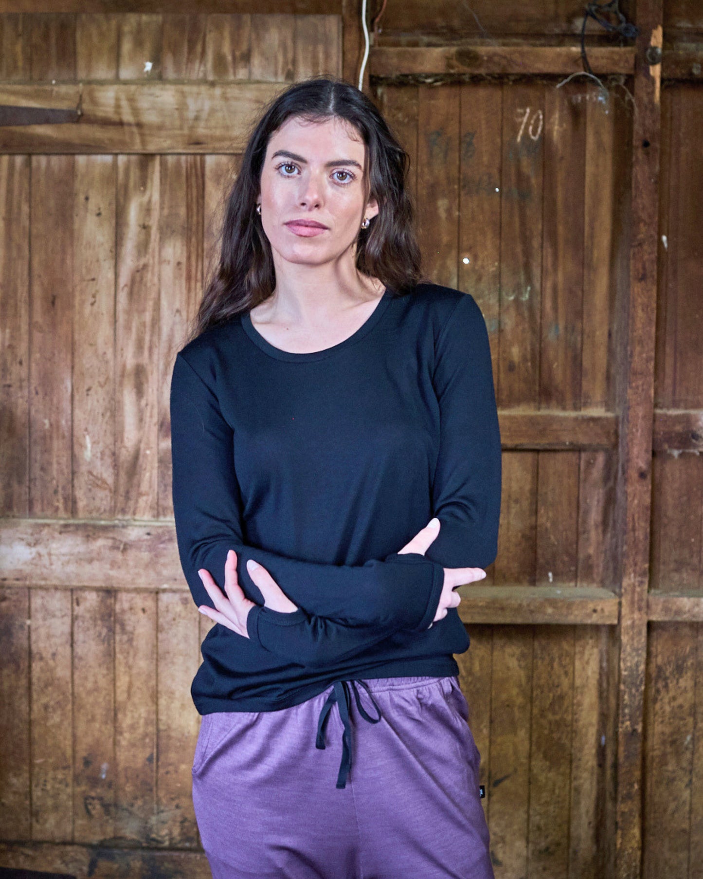 Women's OG Long Sleeve - 100% Merino Wool, Black