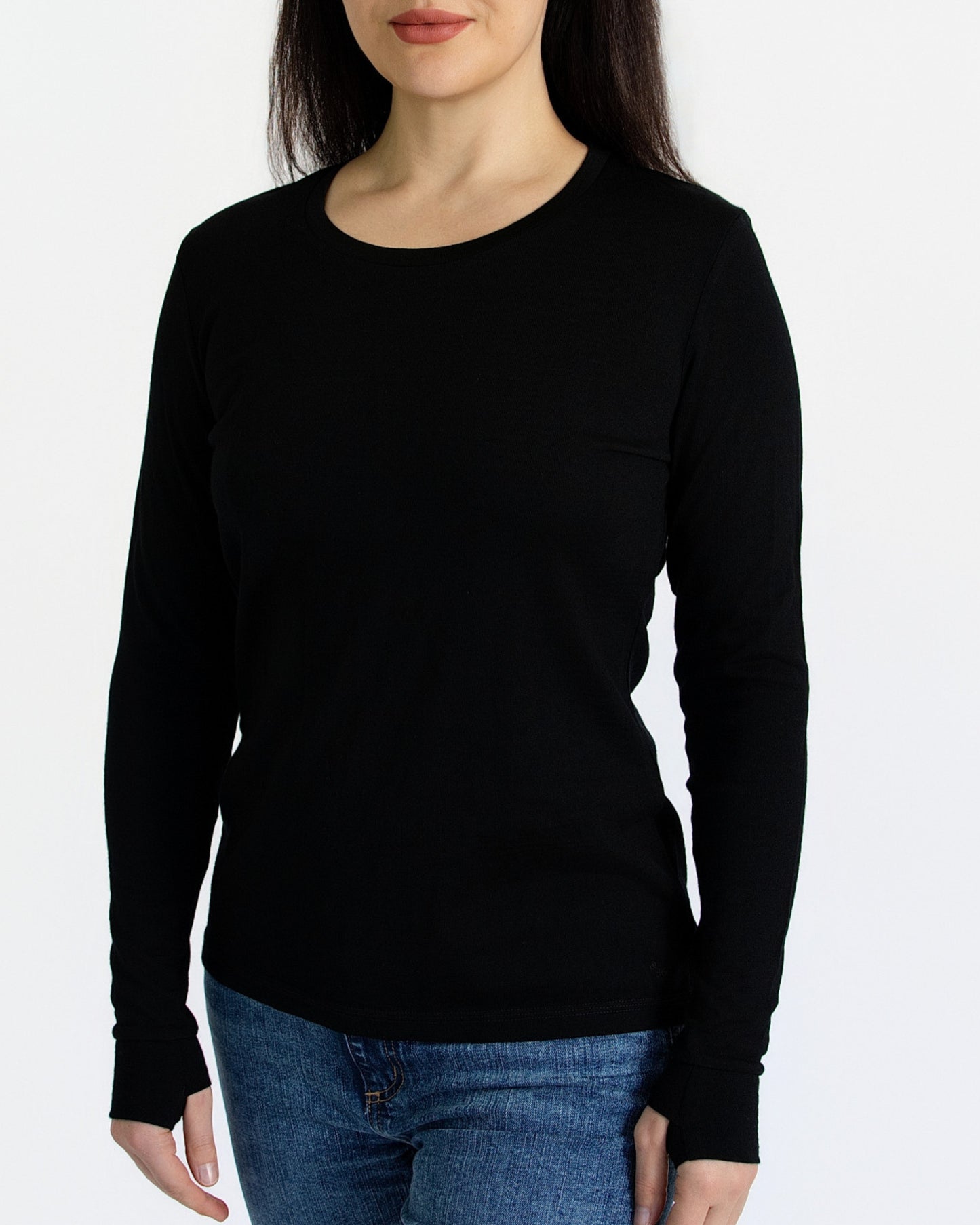 Women's Standard Long Sleeve - 100% Merino Wool, Black