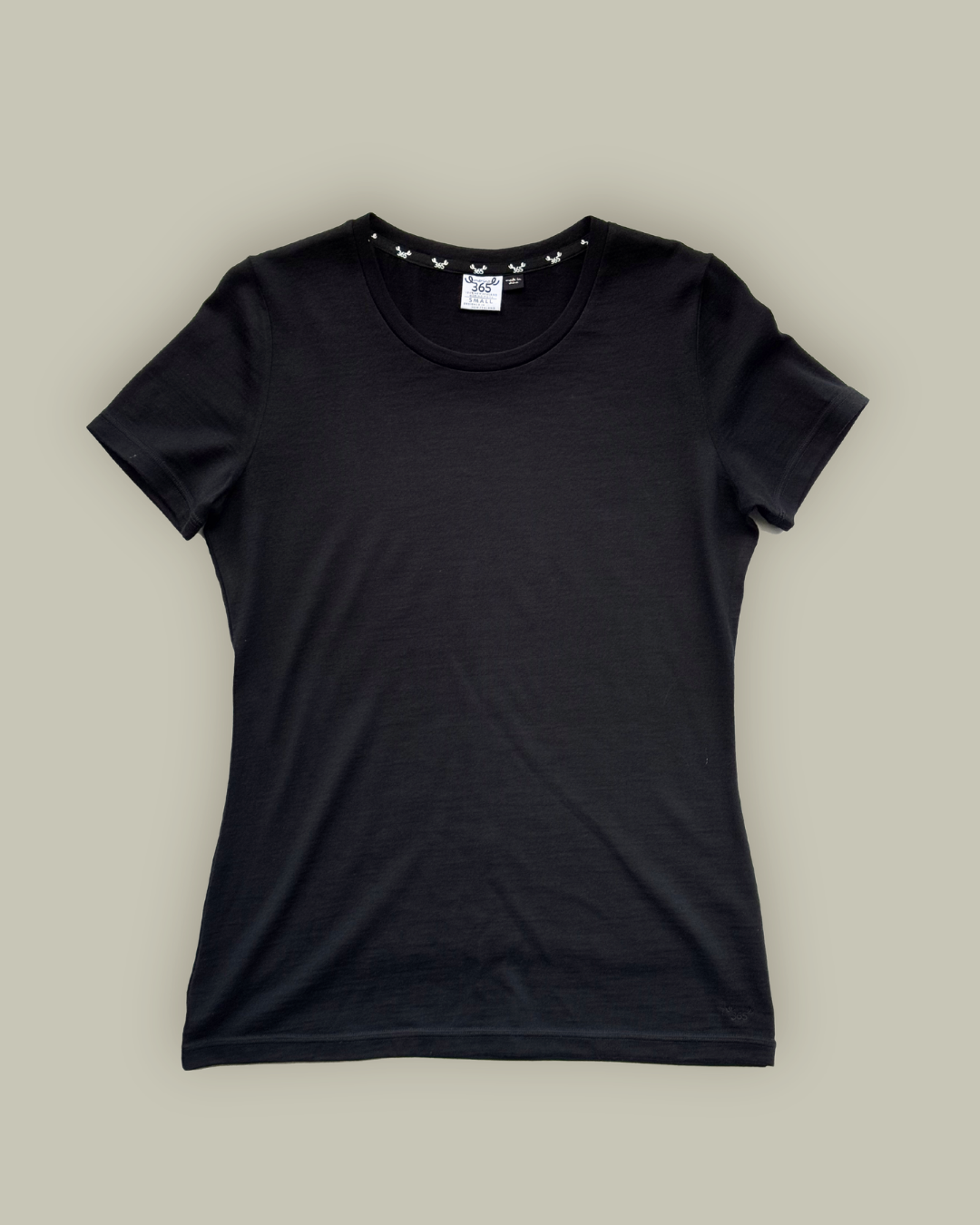 Women's Crew T-Shirt - 100% Merino Wool, Black