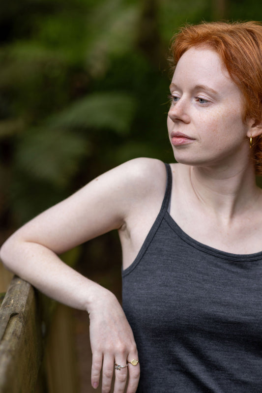 Women's Everyday Tank Top - 100% Merino Wool, Slate Grey