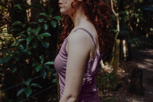 Women's Everyday Tank Top - 100% Merino Wool, Mauve