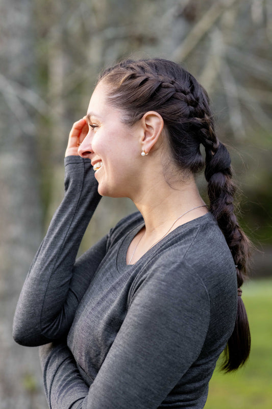 Women's OG Long Sleeve - 100% Merino Wool, Slate Grey