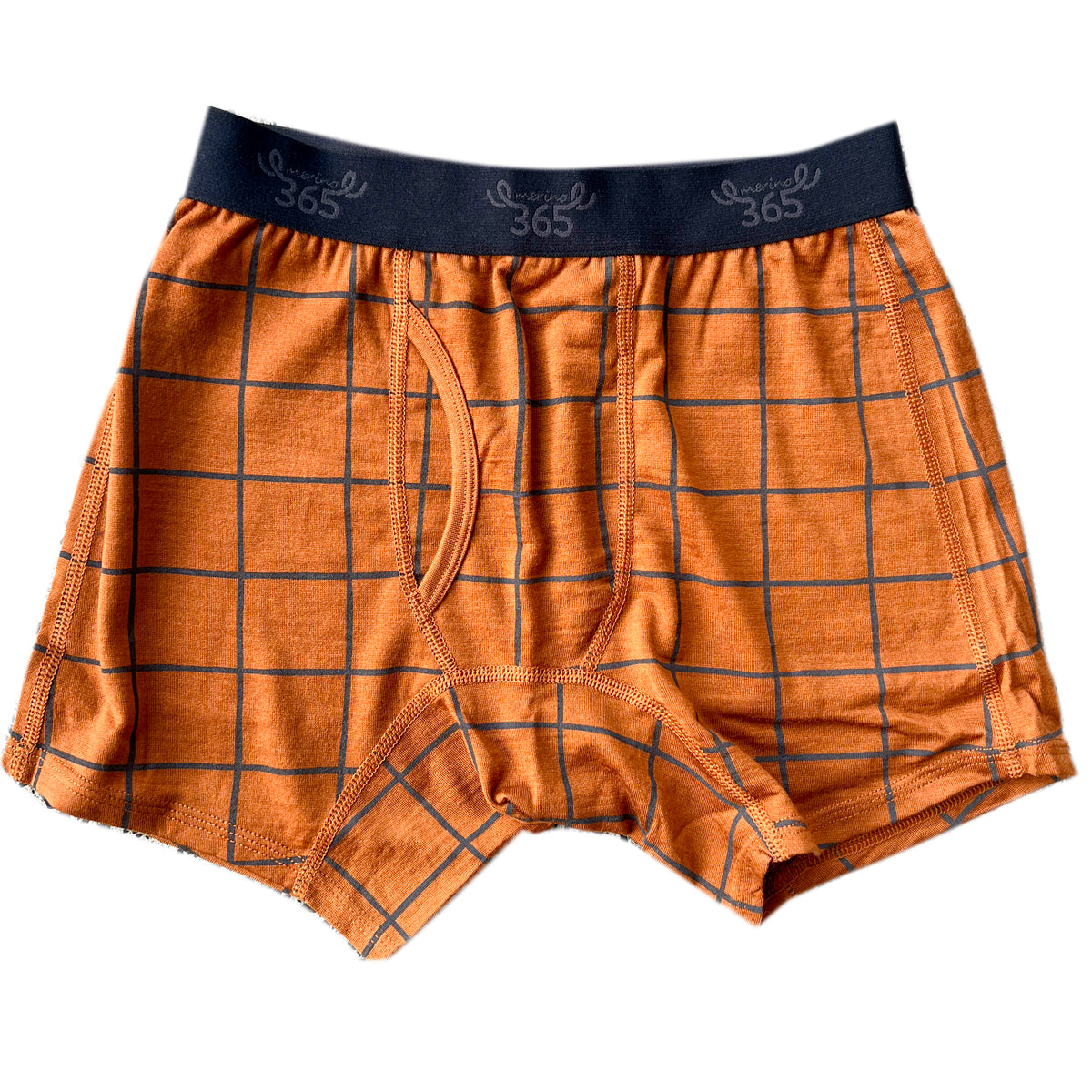 Merino 365 Men's Boxer Brief with Fly, Rust Check