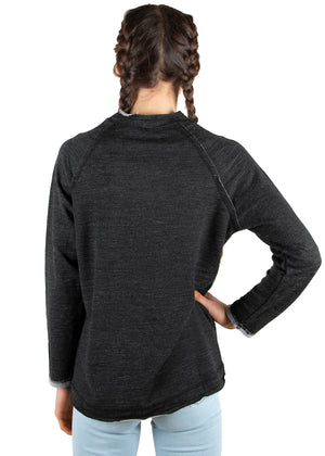 Merino 365 Women's Lounge Crew Sweatshirt, Black Heather