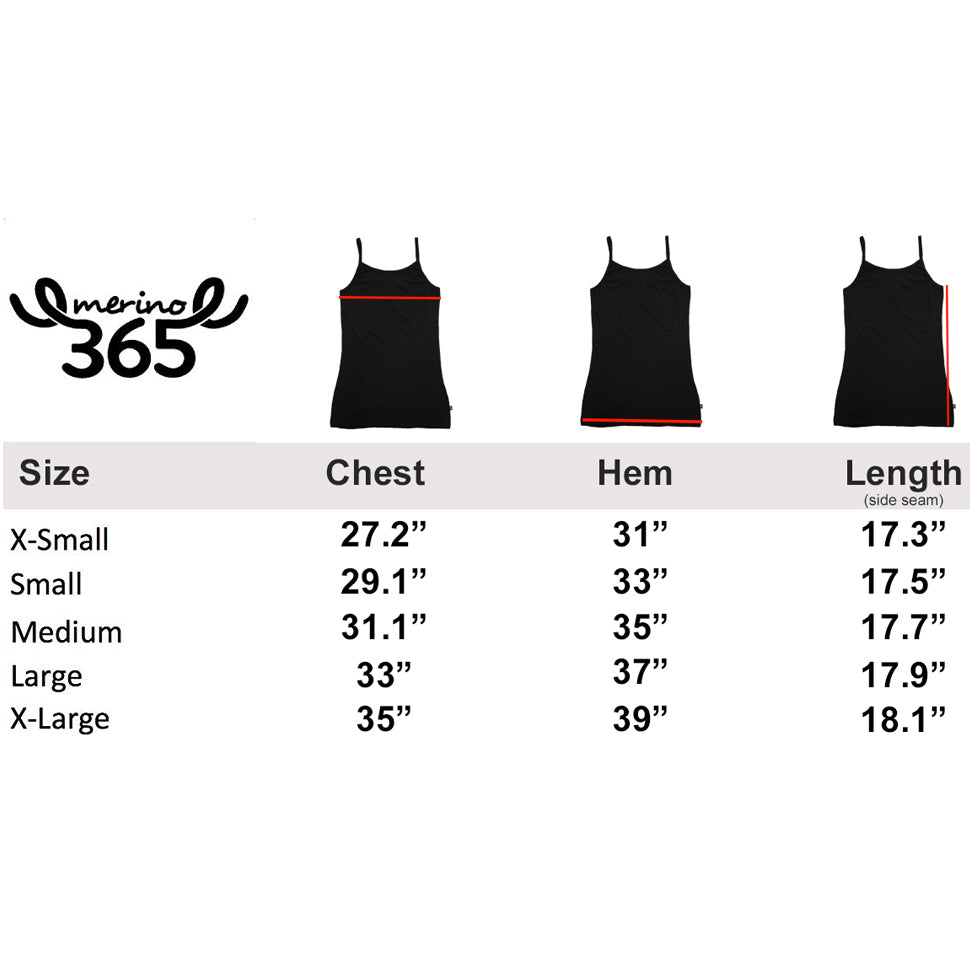 Merino 365 Women's Slim Cami Tank - Black